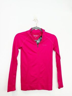Falke Ergonomic Sport System Womens 1/4 Zip Long Sleeve Warm Shirt Red Small